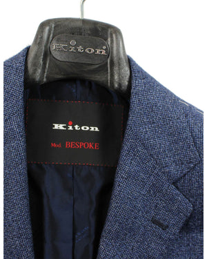 Kiton Cashmere Sport Coat Midnight Blue Bespoke Unlined Men Blazer EUR 56 - US 44 R SALE
