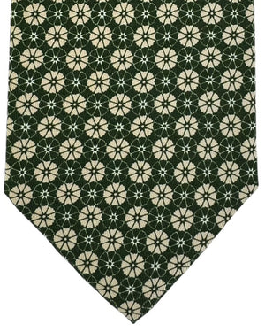 Cesare Attolini Tie Green Geometric Floral