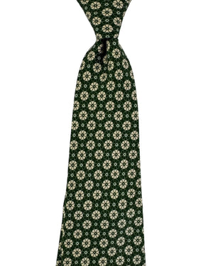 Cesare Attolini Tie Green Geometric Floral