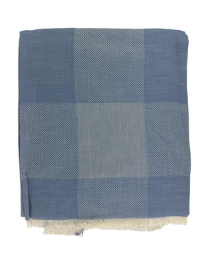 Cesare Attolini Scarf Blue Gray - Cotton Shawl
