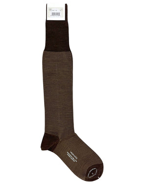 Luxury Cesare Attolini Wool Socks Brown