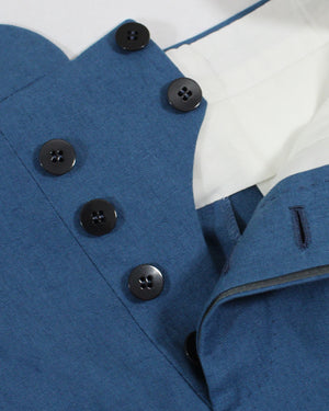 Cesare Attolini Suit Dark Blue Linen EU 46/ US 36 SALE