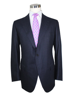 Attolini Suit Midnight Blue Stripes
