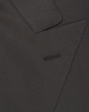 Cesare Attolini Suit Dark Brown Double Breasted Peak Lapel