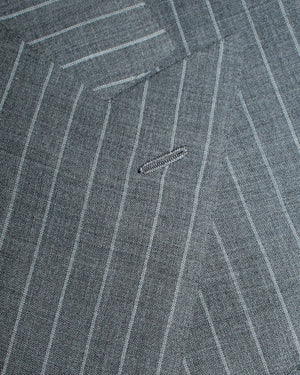 Cesare Attolini Suit Gray Stripes - Peak Lapel  New