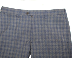 Cesare Attolini Wool Suit Gray Midnight Blue Check EU 48/ US 38