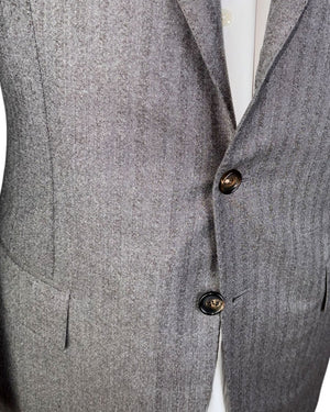 Attolini Wool Suit Gray Taupe