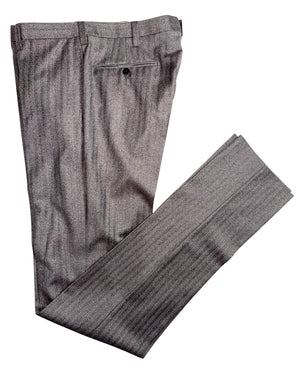 Cesare Attolini Wool Suit Gray Taupe Pants