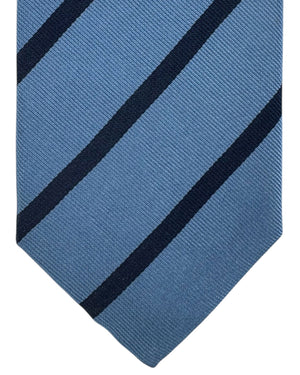 Cesare Attolini Silk Tie Blue Stripes