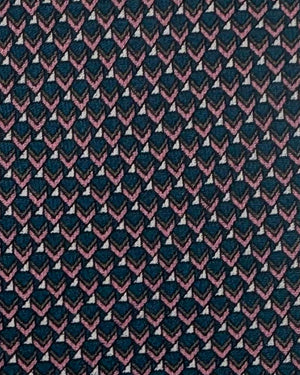 Brioni Silk Tie Midnight Blue Dust Pink Brown Silver