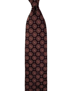 Canali Tie Maroon Medallion