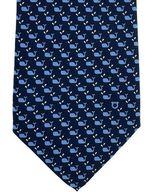 Salvatore Ferragamo Tie Navy Blue Whale - Novelty