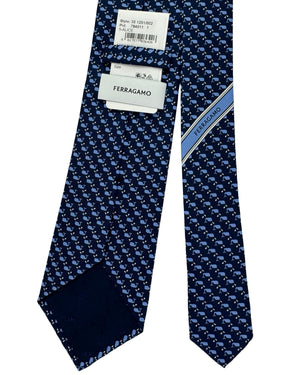 Salvatore Ferragamo Tie Navy Blue Whale - Novelty