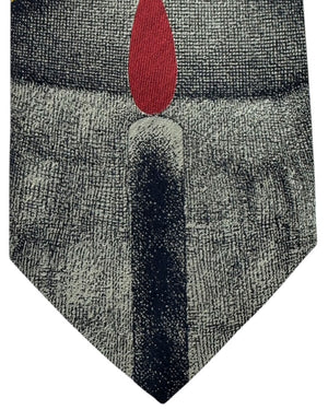 Fornasetti Tie Art Candle Face Design - Wide Necktie