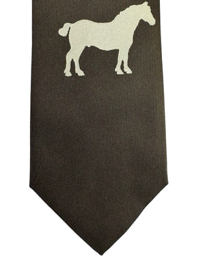 Gene Meyer Tie Novelty Horse Design Hand Made In Italy