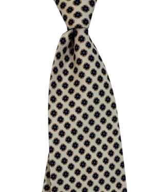 Giampaolo Tie Silver Black Camel Design - Hand Made In Italy SALE