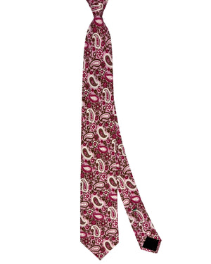 Giampaolo Tie Pink Paisley - Sartorial SALE