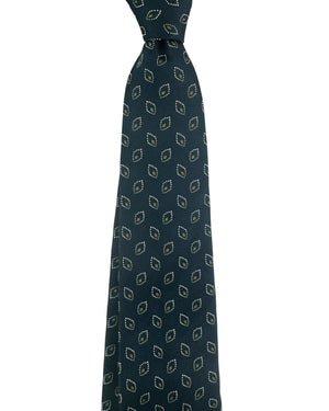 Givenchy Tie Dark Green Silver Olive Diamonds