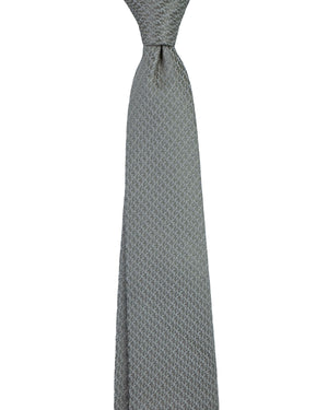Givenchy Tie Beige Silver Geometric Pattern