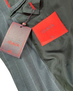 Isaia Suit Midnight Blue Pin Stripe EU 52/ US 42 SALE