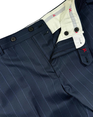 Isaia Suit Midnight Blue Pin Stripe EU 52/ US 42 SALE