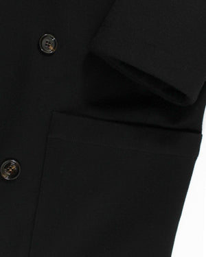 Kired Kiton Wool Peacoat Black Men Coat EU 50 / M SALE