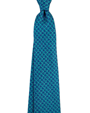 Kiton Sevenfold Tie Sky Blue Royal Blue