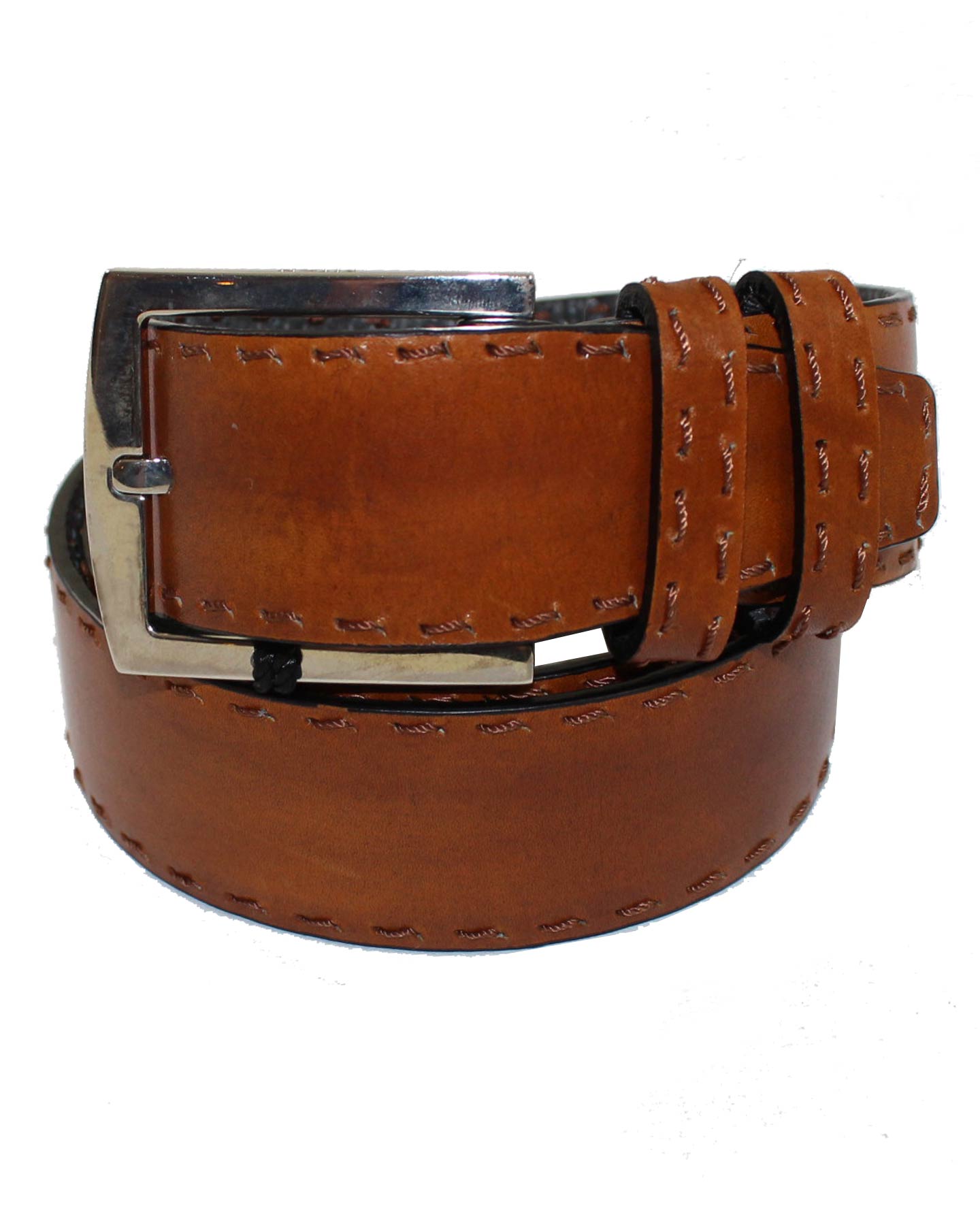 Kiton Leather Belt Cognac Brown Men Belt 90/ 36