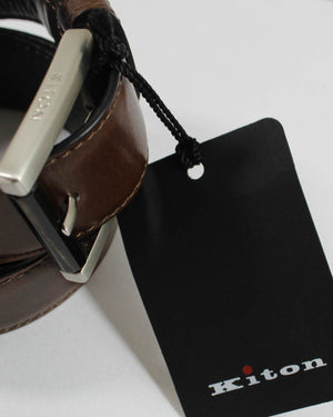 New  Brown Leather Men Belt