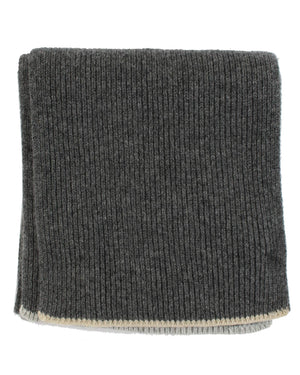 Kiton Scarf Charcoal Gray