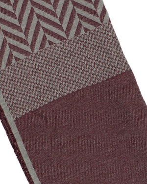 New Kiton Scarf Bordeaux Gray