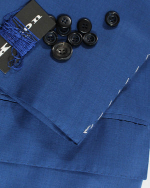 Kiton Suit Blue 14 Micron Wool New