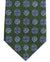 Kiton Silk Tie Green Blue Medallions Design - Sevenfold Necktie