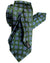 Kiton Silk Tie Green Blue Medallions Design - Sevenfold Necktie