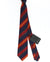 Kiton Sevenfold Tie Dark Navy Orange Maroon Stripes