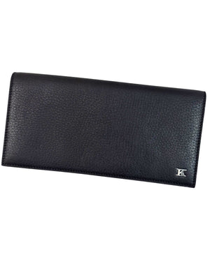 Kiton Wallet Large Dark Brown Grain Leather Men Wallet