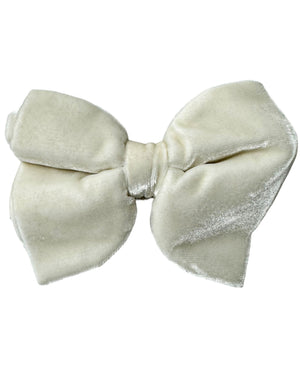 Le Noeud Papillon Bow Tie Large Butterfly Velvet White