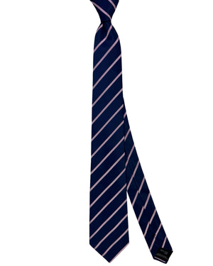 Missoni Tie Navy Pink Stripes