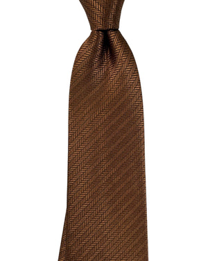 Missoni Silk Tie Brown Herringbone