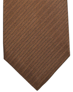 Missoni Silk Tie Brown Herringbone