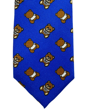 Moschino Tie Royal Blue Toy Bear Design