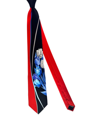 Vitaliano Pancaldi Silk Tie Tulips Design