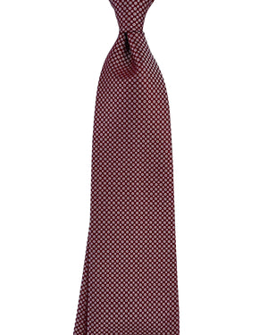 Stefano Ricci Tie Bordeaux Micro Medallion Pattern
