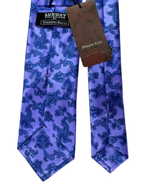 Stefano Ricci Silk Tie Lilac Dark Blue Ornamental