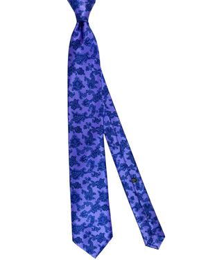 Stefano Ricci Silk Tie Lilac Dark Blue