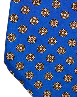 Stefano Ricci Tie Blue Brown Geometric Design SALE