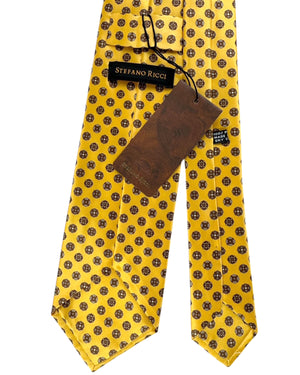Stefano Ricci Tie Yellow Brown Design