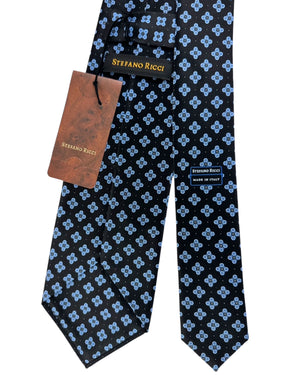 Stefano Ricci Silk Tie Black Royal Blue Design
