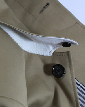 Thom Browne Overcoat Khaki MacKintosh Bal Collar Coat EU 50  - US 40 REDUCED - SALE