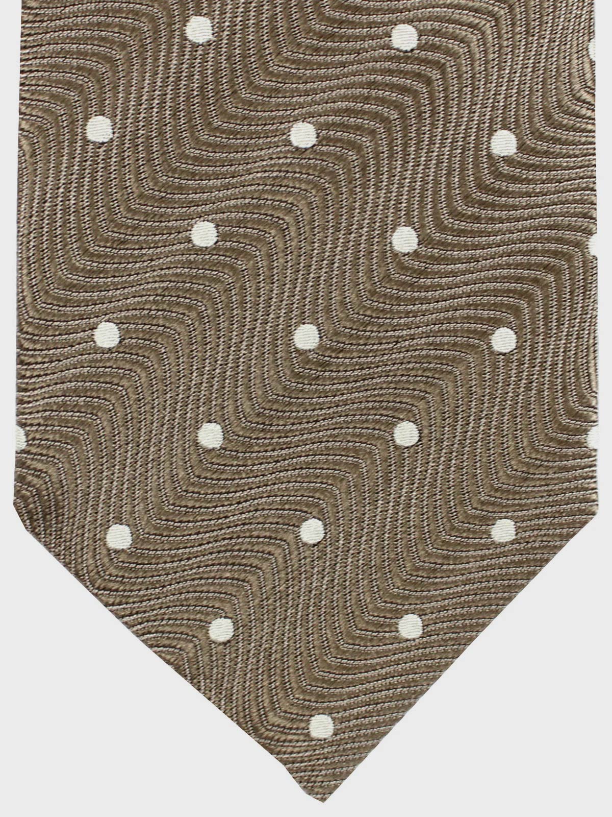 Tom Ford Tie Taupe Silver Polka Dots SALE